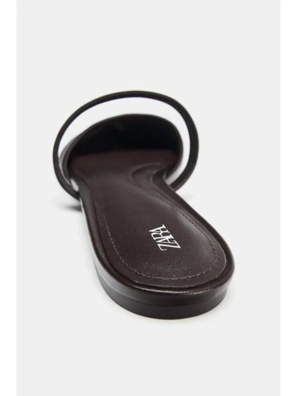 ZARA LEATHER SLINGBACK BALLET FLATS - Picture 6 of 6